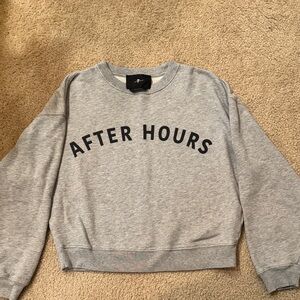 7 For All Mankind Gray 'After Hours' Crewneck - Pima Cotton